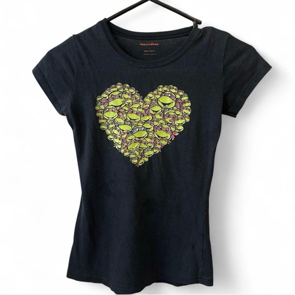 black girls teenage mutant ninja turtles heart t-shirt